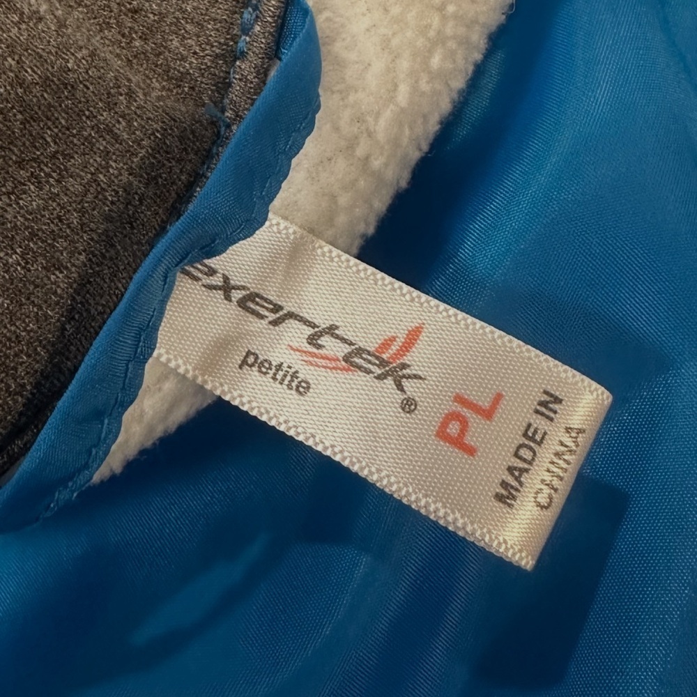 Exertek Jacket Size PL Blue Gray Full Front Zipper Stand Collar Lightweight - Picture 8 of 13